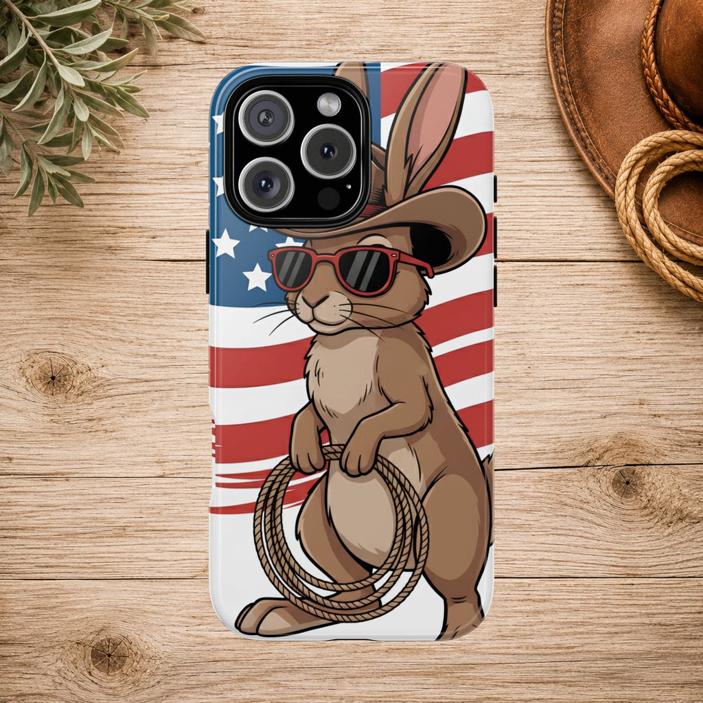 Patriotic Cowboy Bunny Phone Case