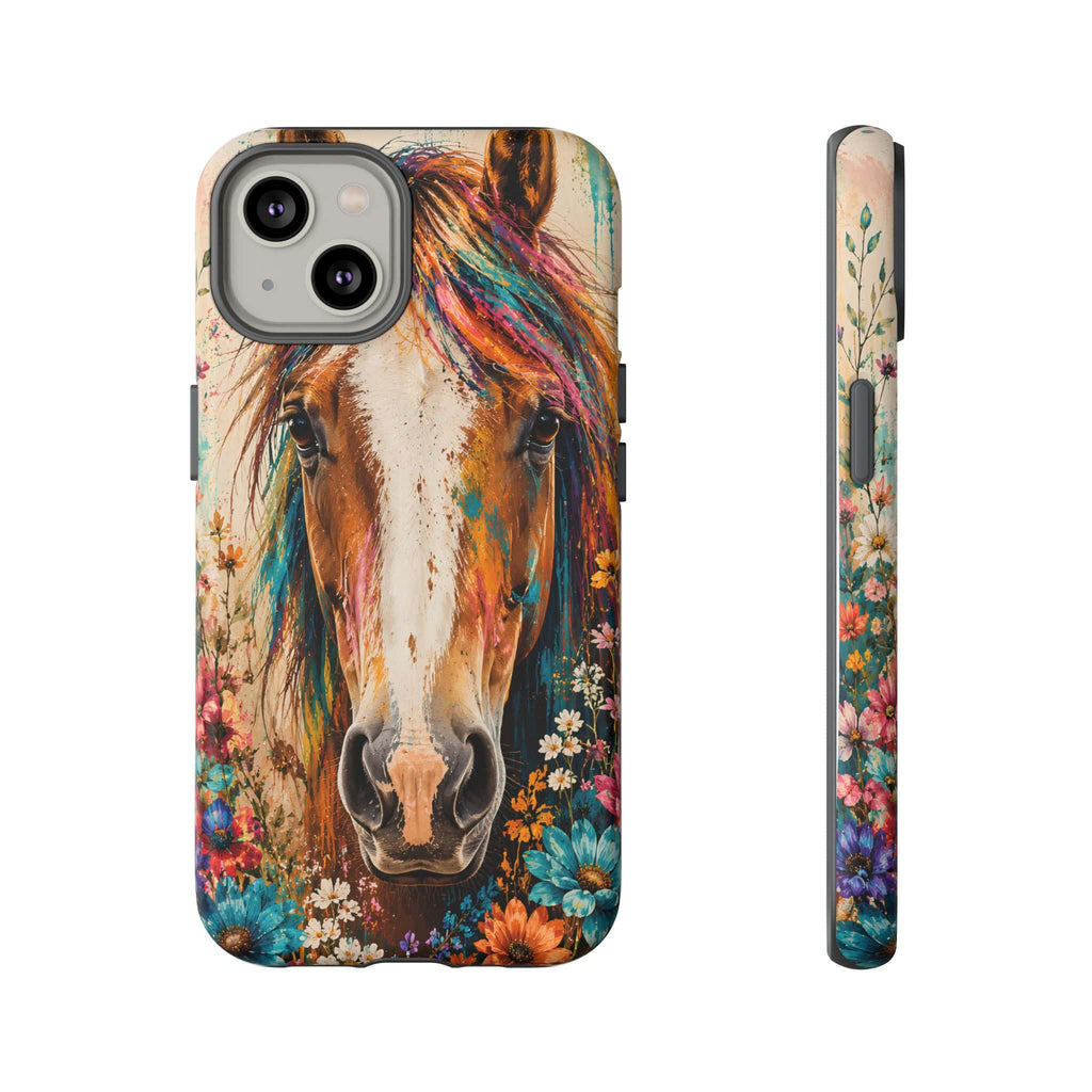 Boho Wildflower Horse Phone Case