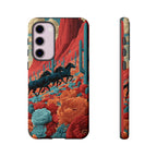 Desert Wild Horses Floral Phone Case