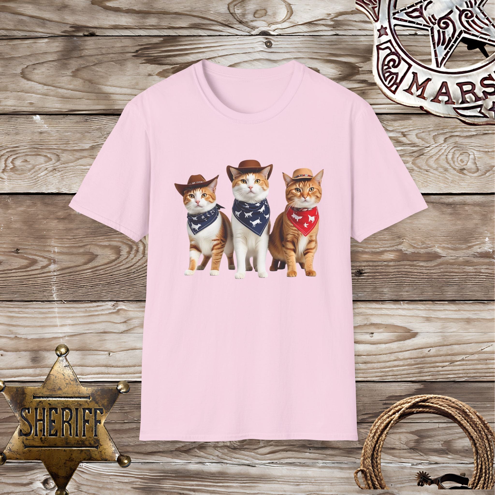3 Cowboy Cats-T-Shirt