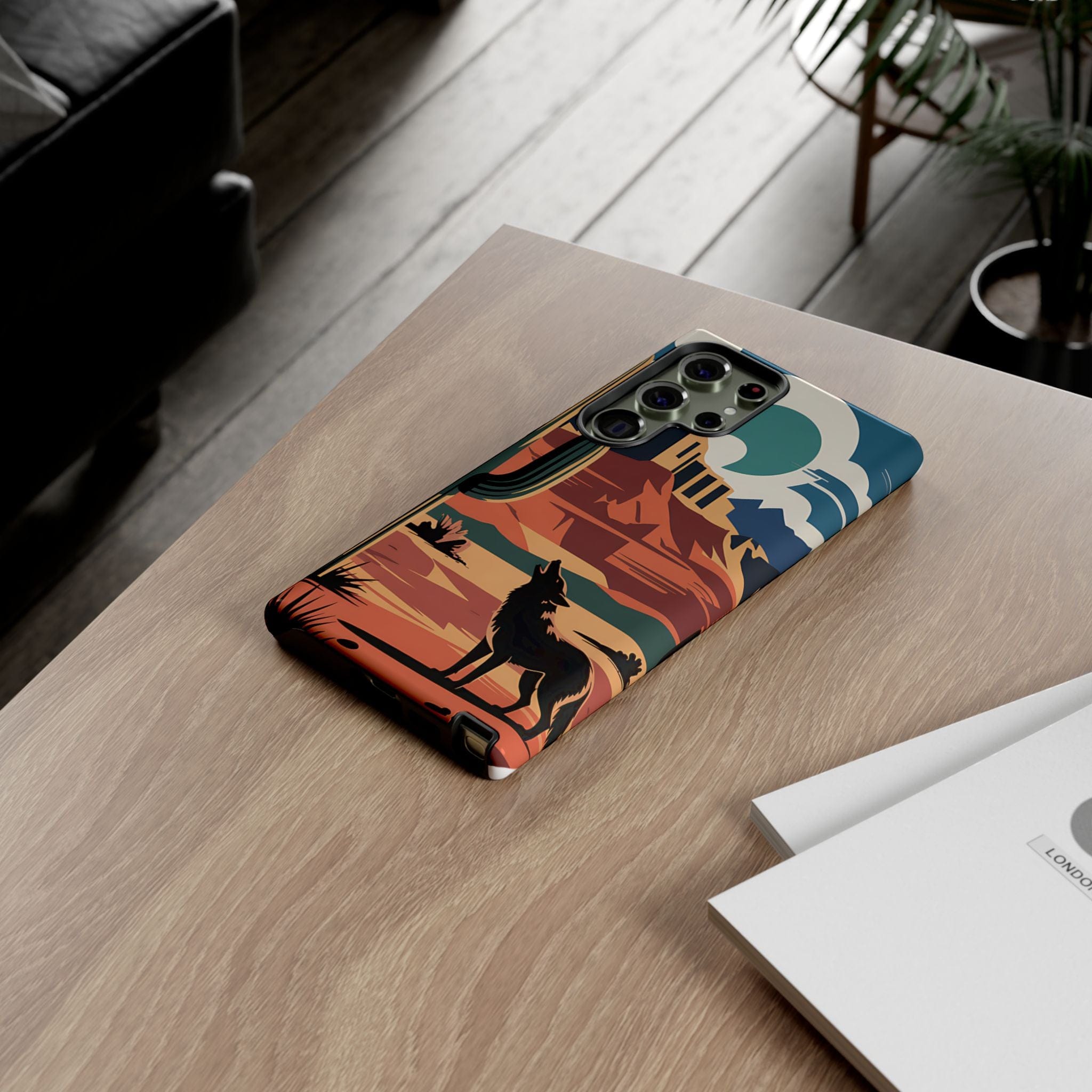 Mountain and Wolf -Phone Case