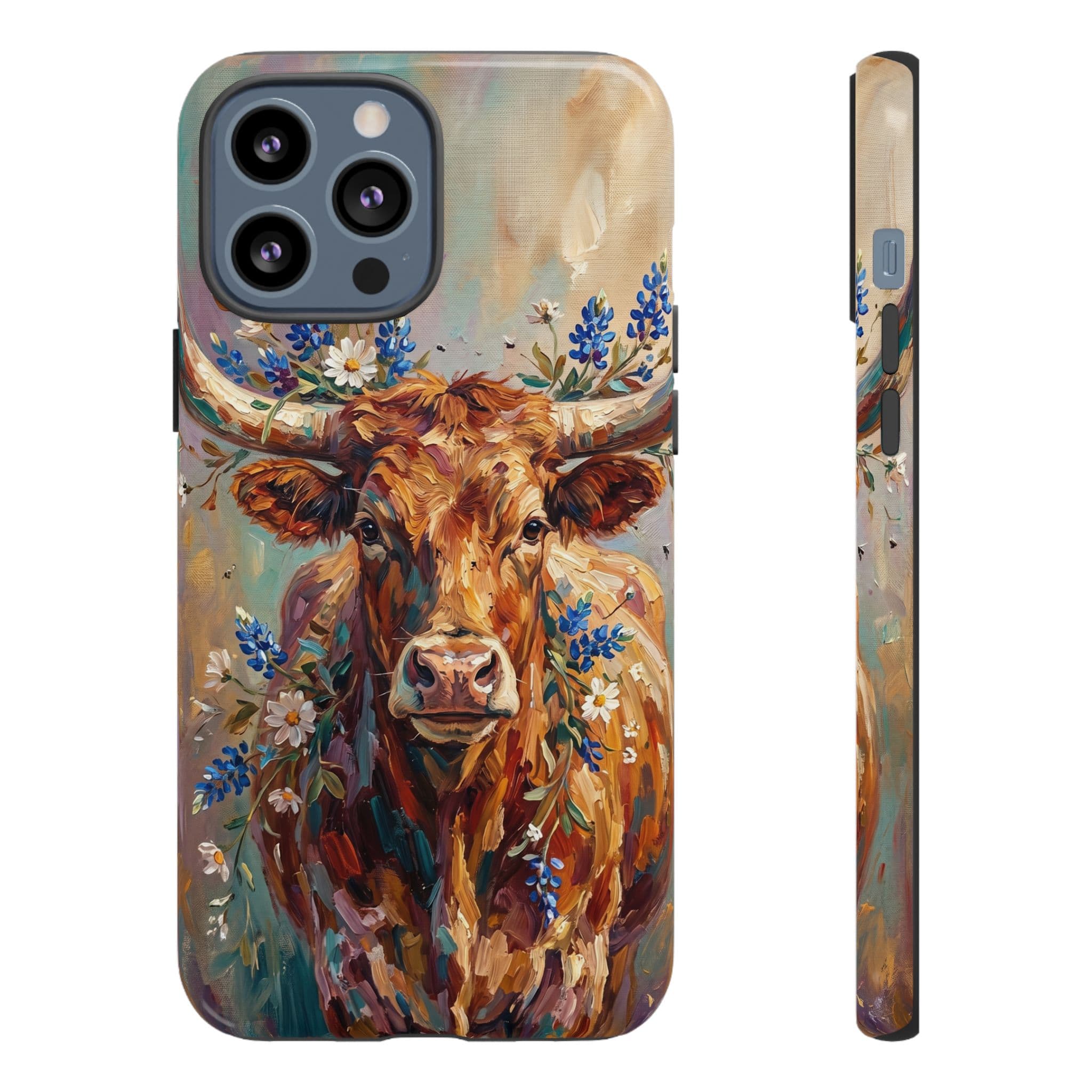 Texas Bluebonnet Longhorn Phone Case