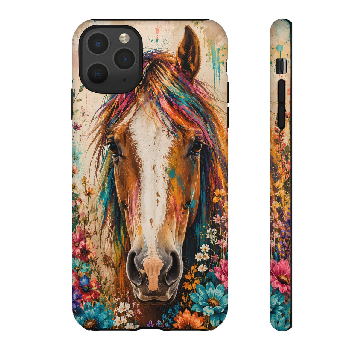 Boho Wildflower Horse Phone Case