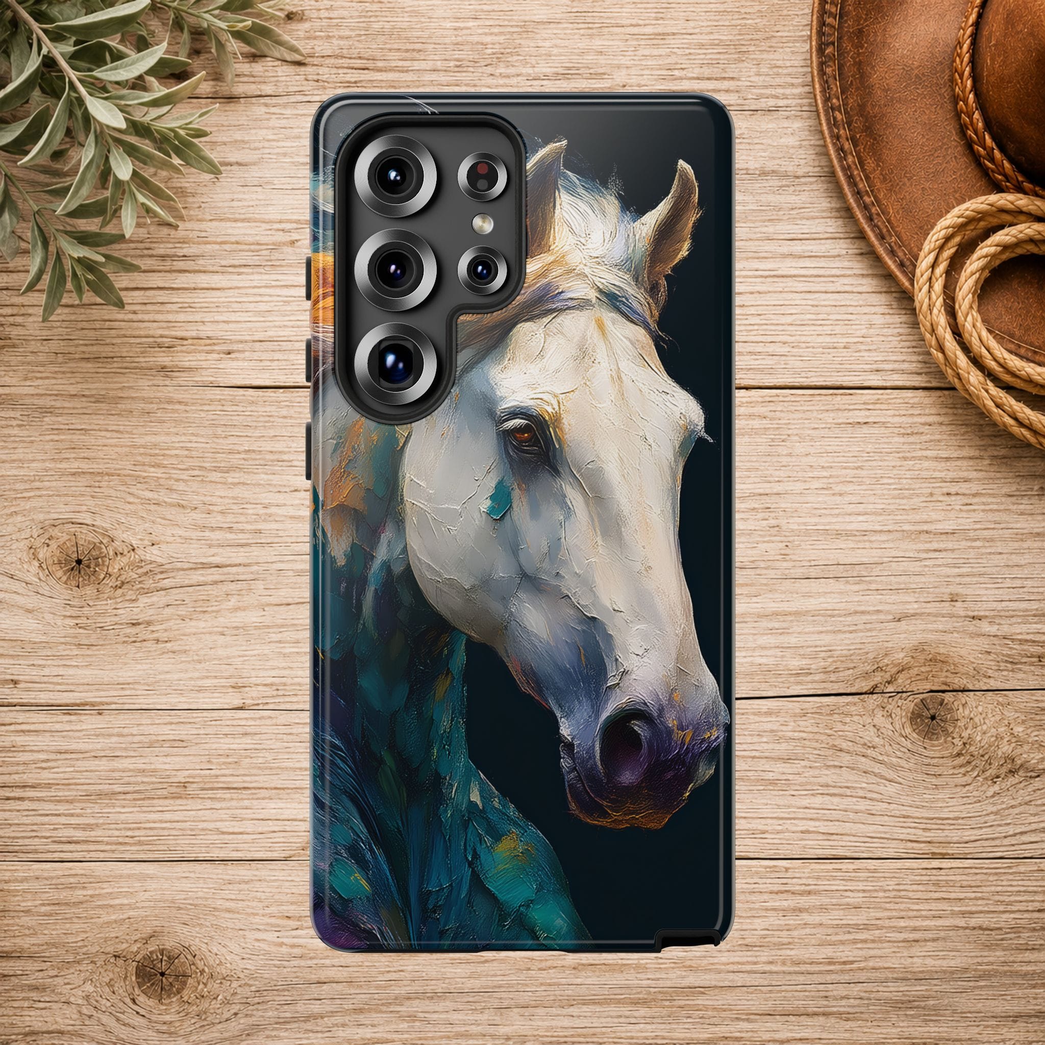 White Horse Art Phone Case
