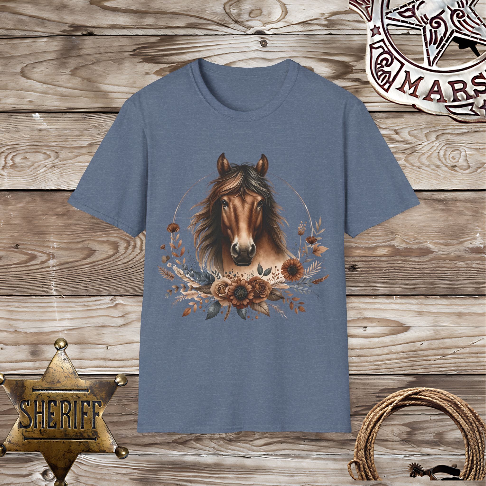 Vintage Horse Floral T-Shirt