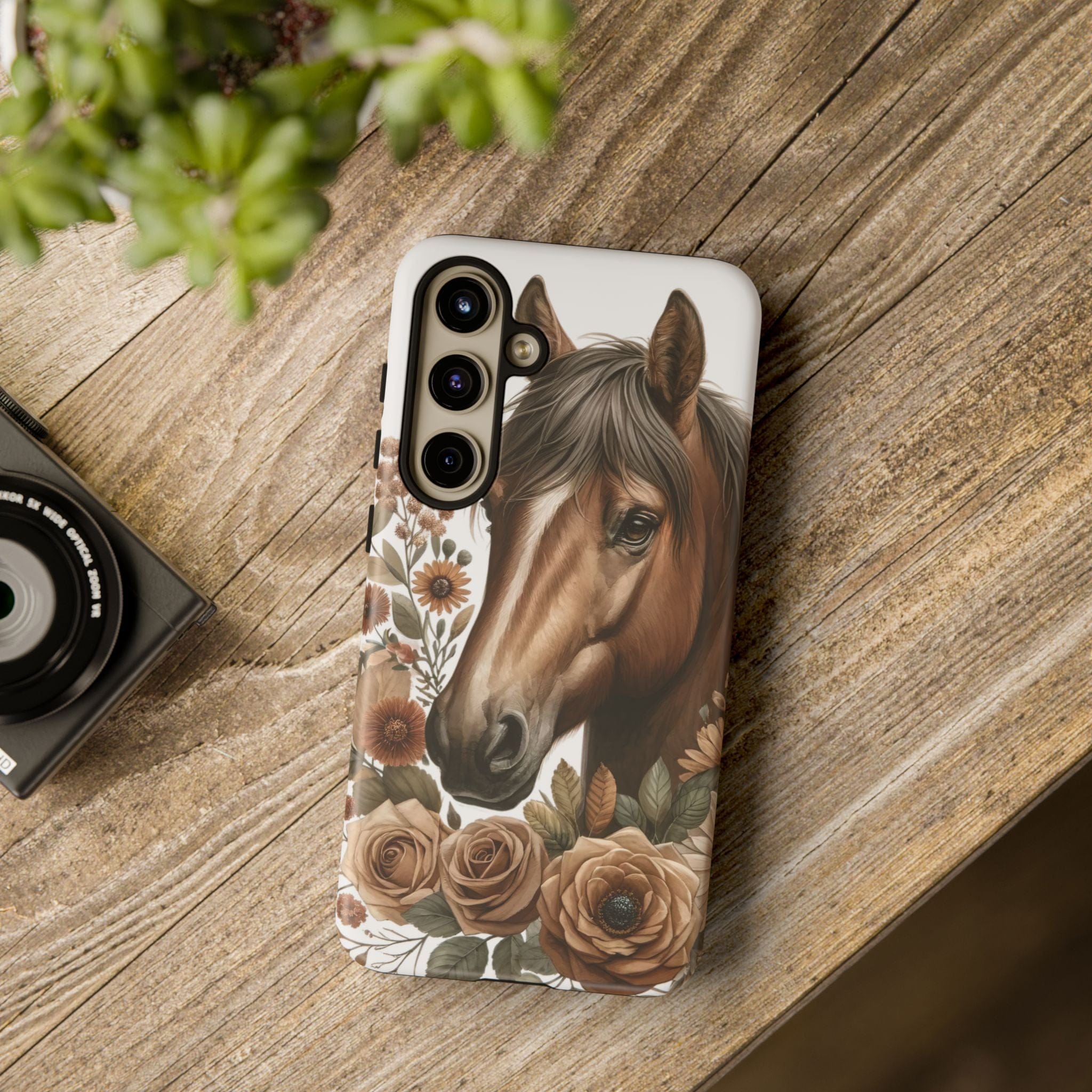Painted Horse & Roses – Phone Case