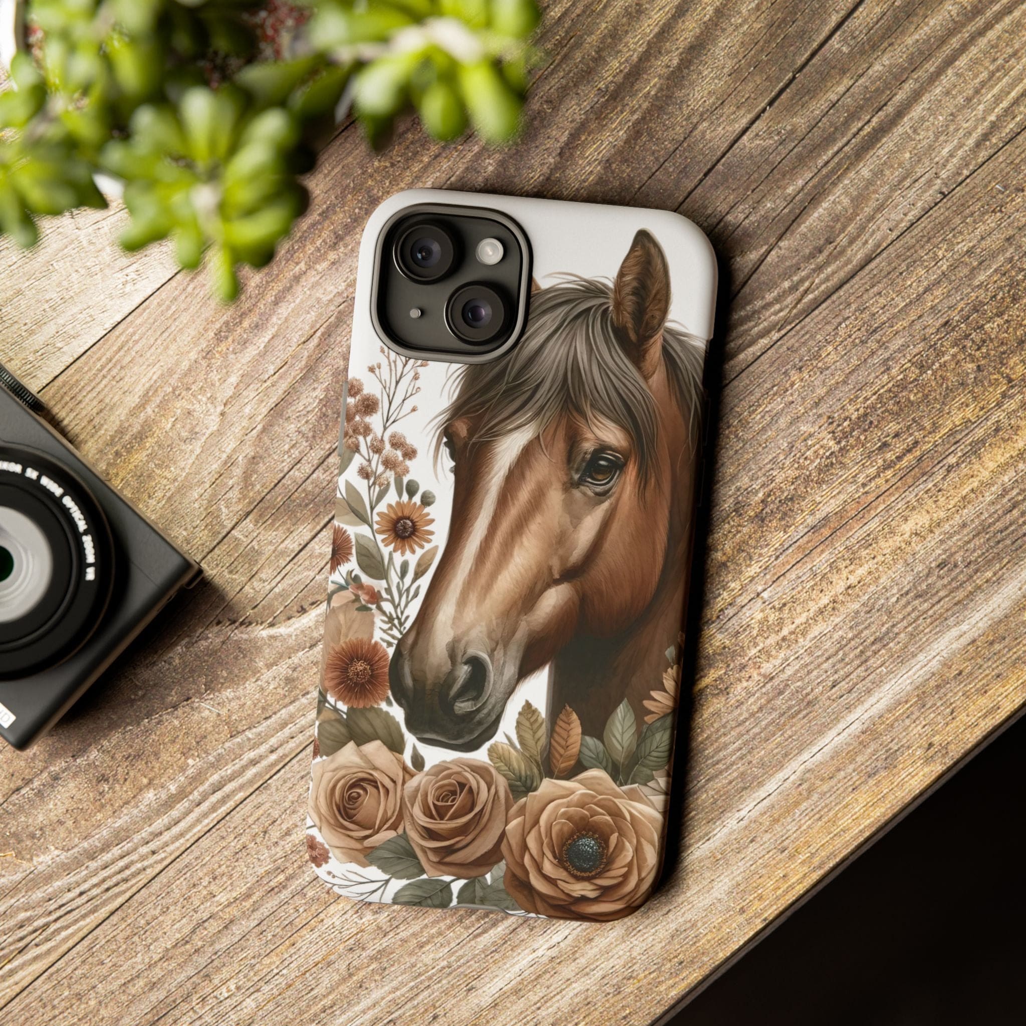 Painted Horse & Roses – Phone Case
