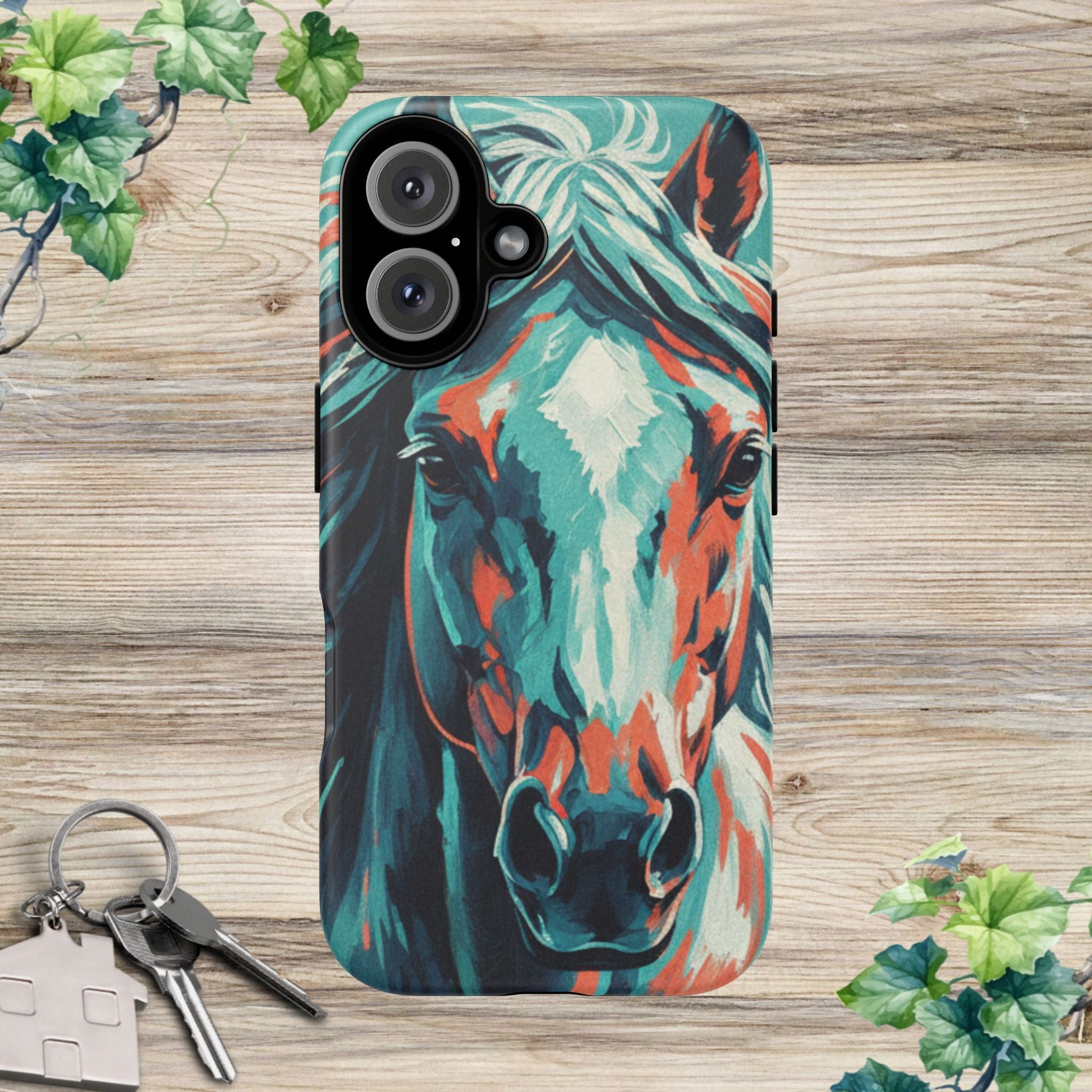 Colorful Horse Head – Turquoise
