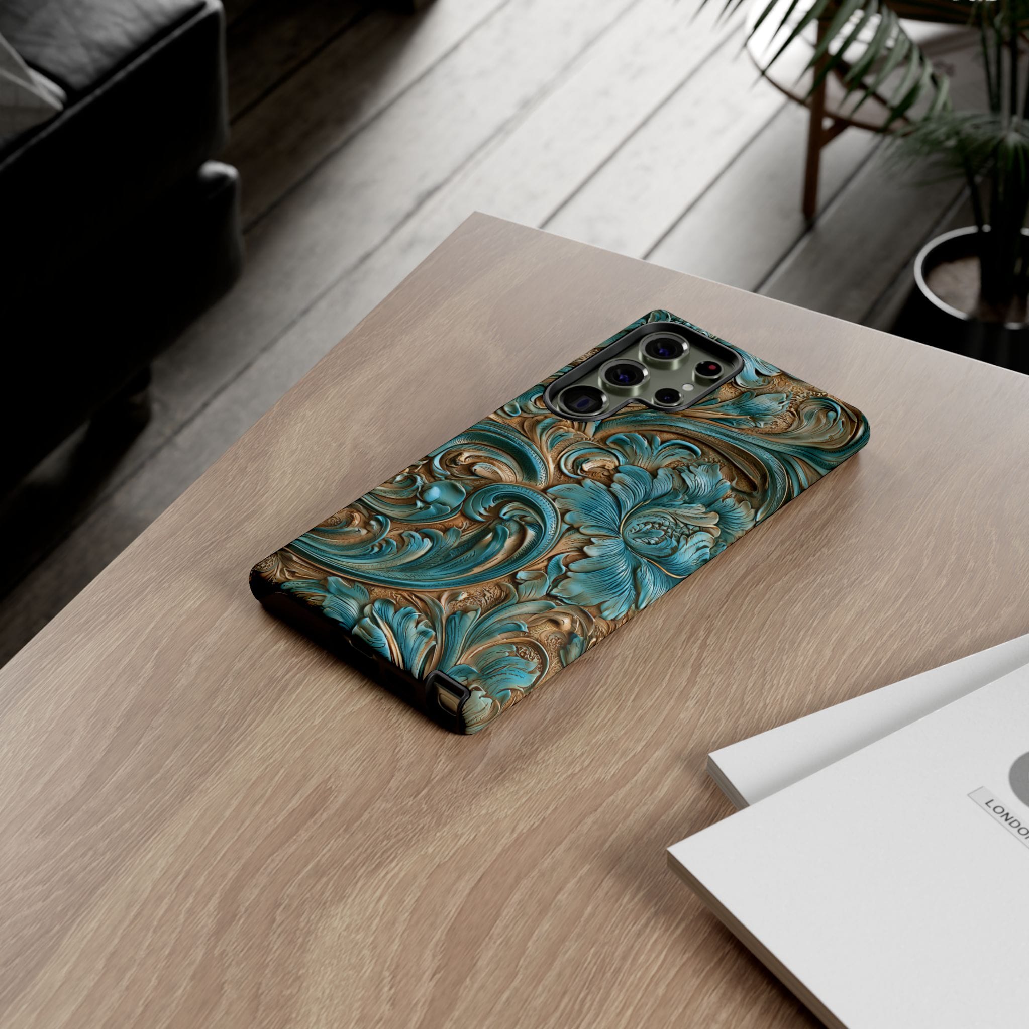 Turquoise  Western Tough Phone Case