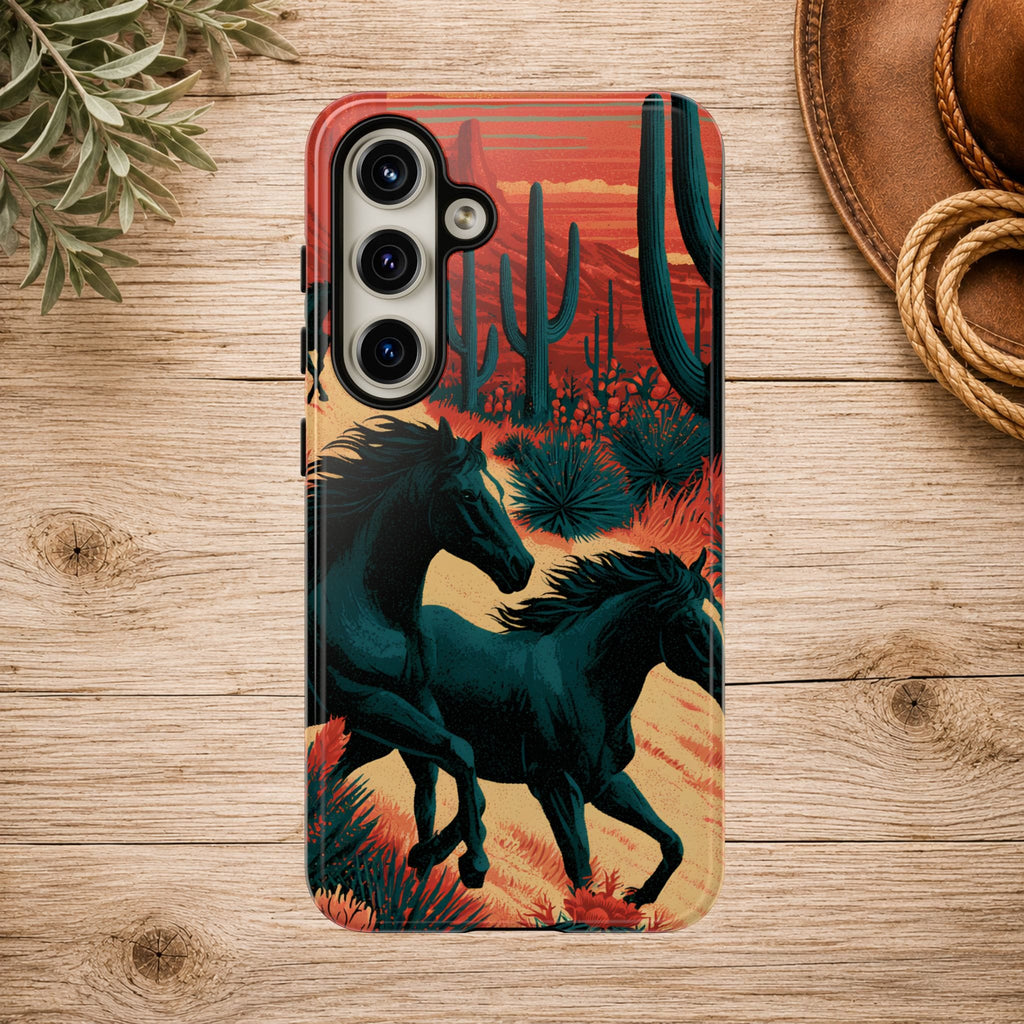 Desert Run Wild Horse Phone Case