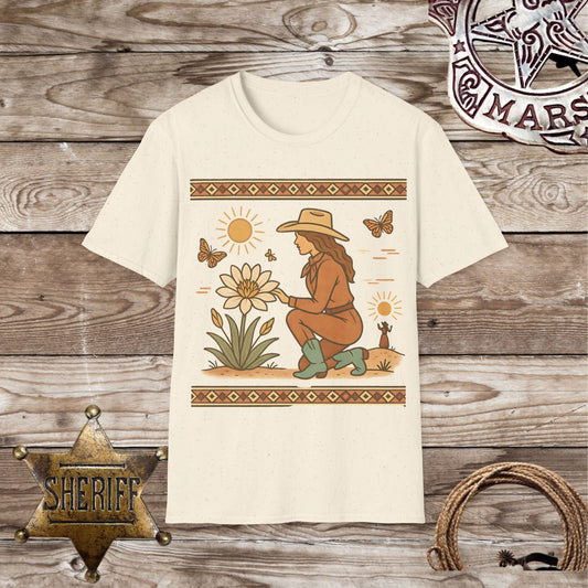 Boho Floral Graphic Design-T-Shirt
