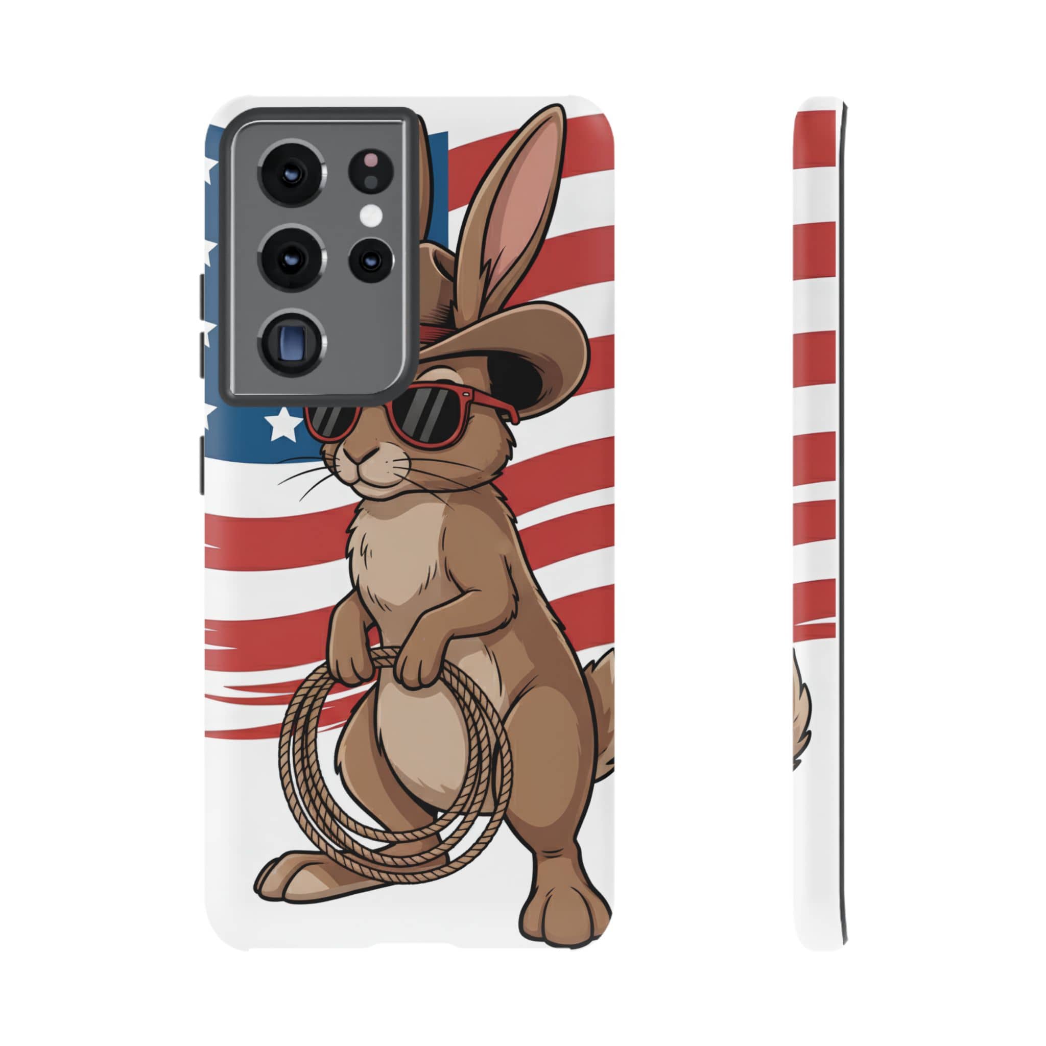 Patriotic Cowboy Bunny Phone Case