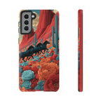 Desert Wild Horses Floral Phone Case