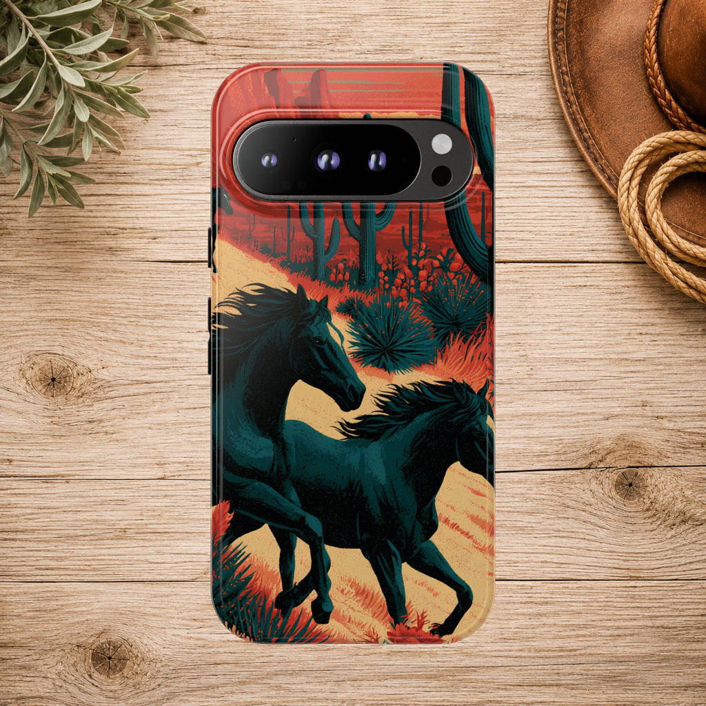 Desert Run Wild Horse Phone Case