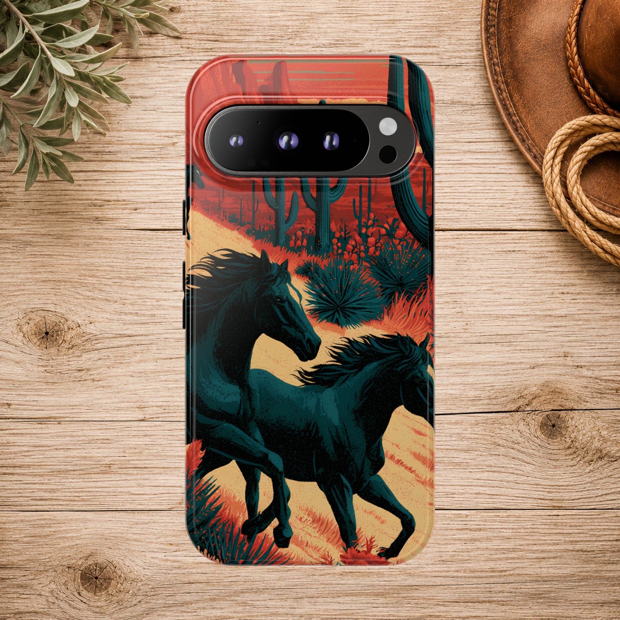 Desert Run Wild Horse Phone Case