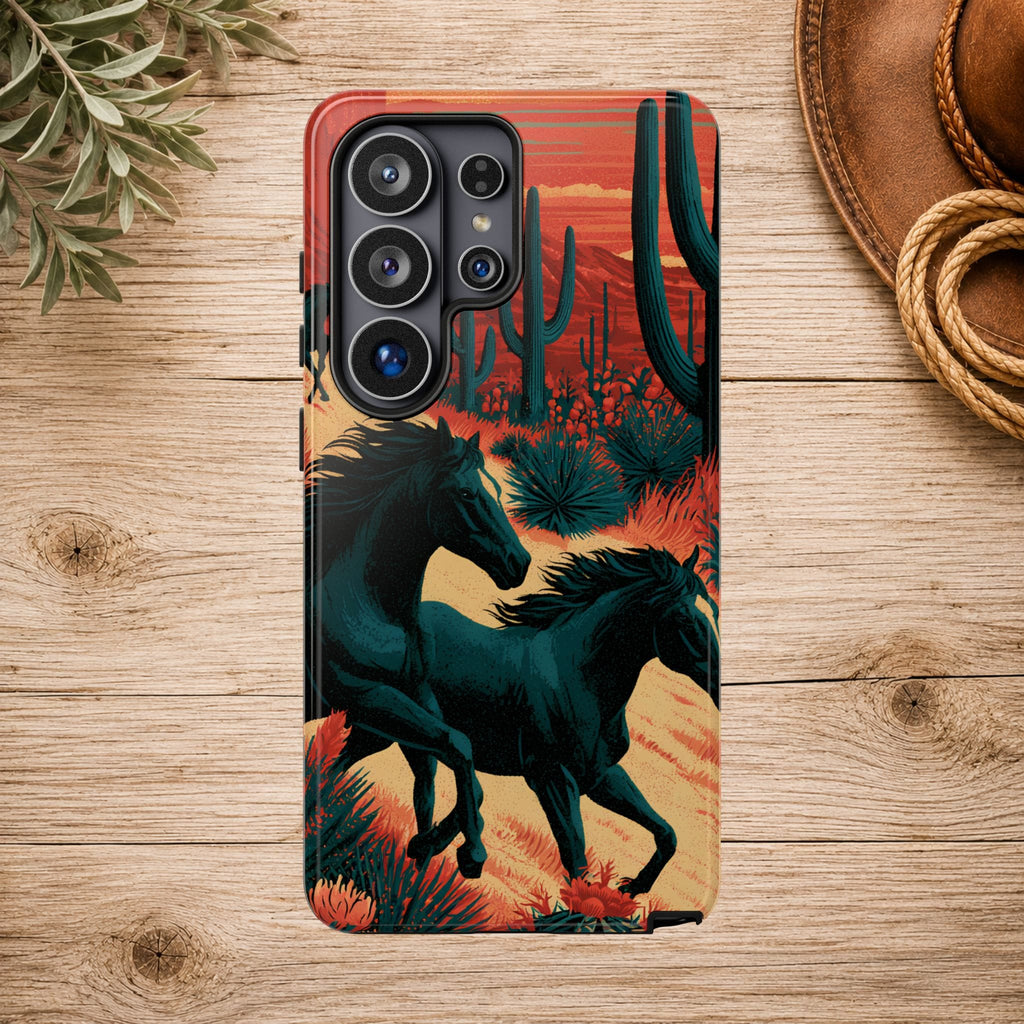 Desert Run Wild Horse Phone Case