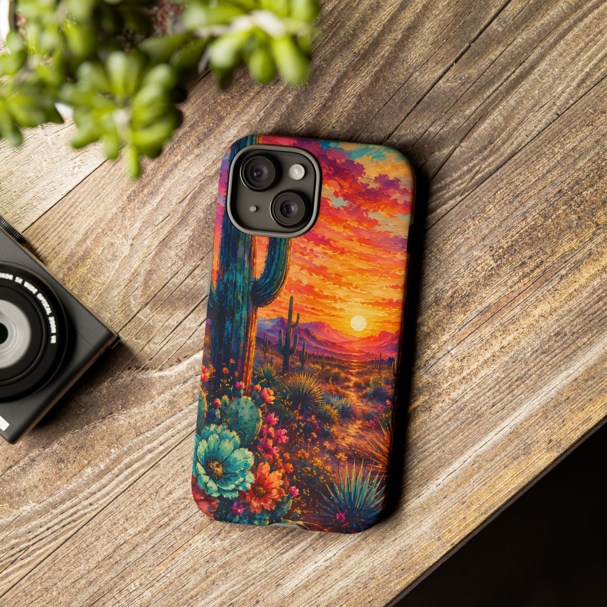 Desert Sunset Bloom Western Phone Case