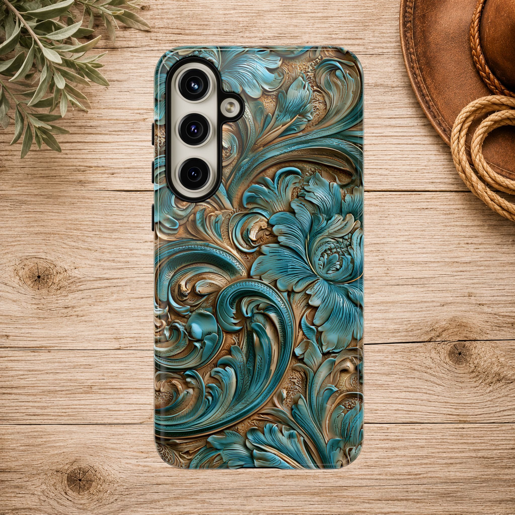 Turquoise  Western Tough Phone Case