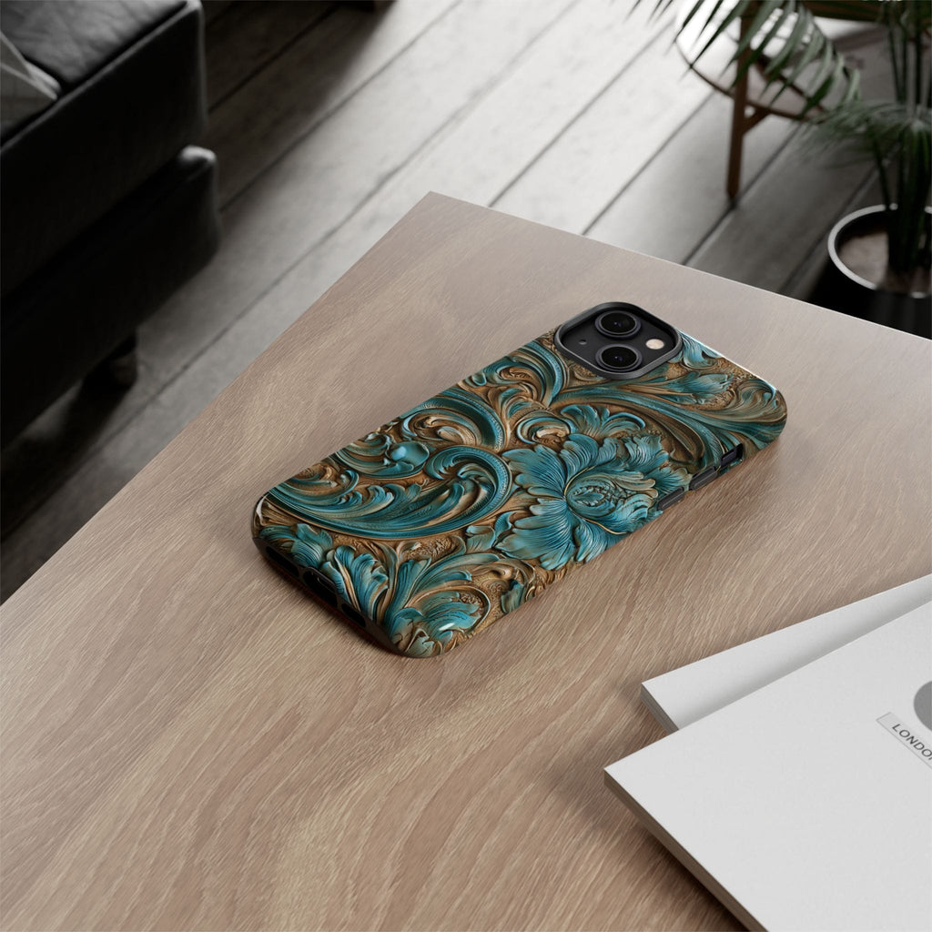 Turquoise  Western Tough Phone Case