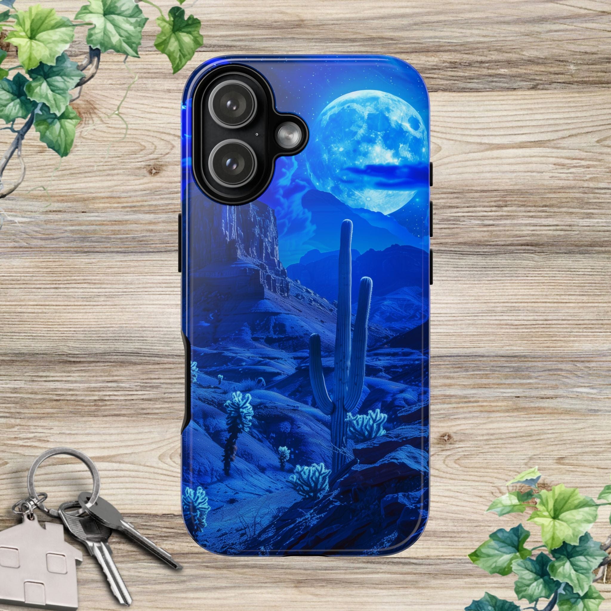 Blue Desert Moon Phone Case