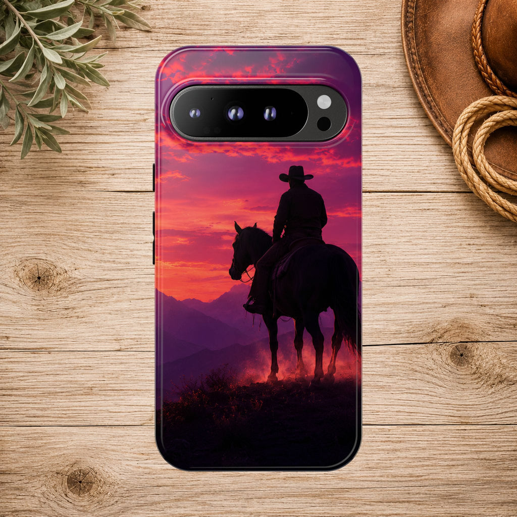 Cowboy Sunset Horseback Phone Case