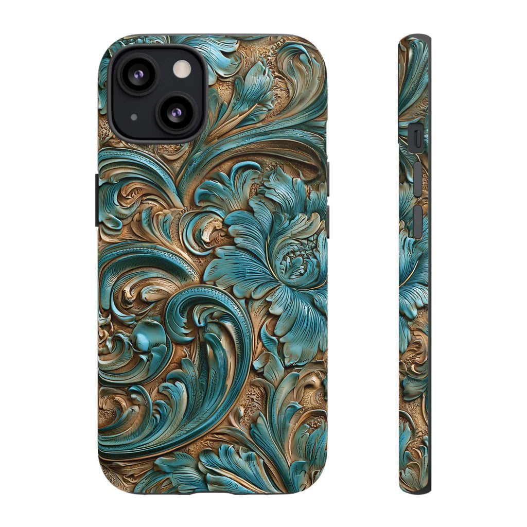 Turquoise  Western Tough Phone Case