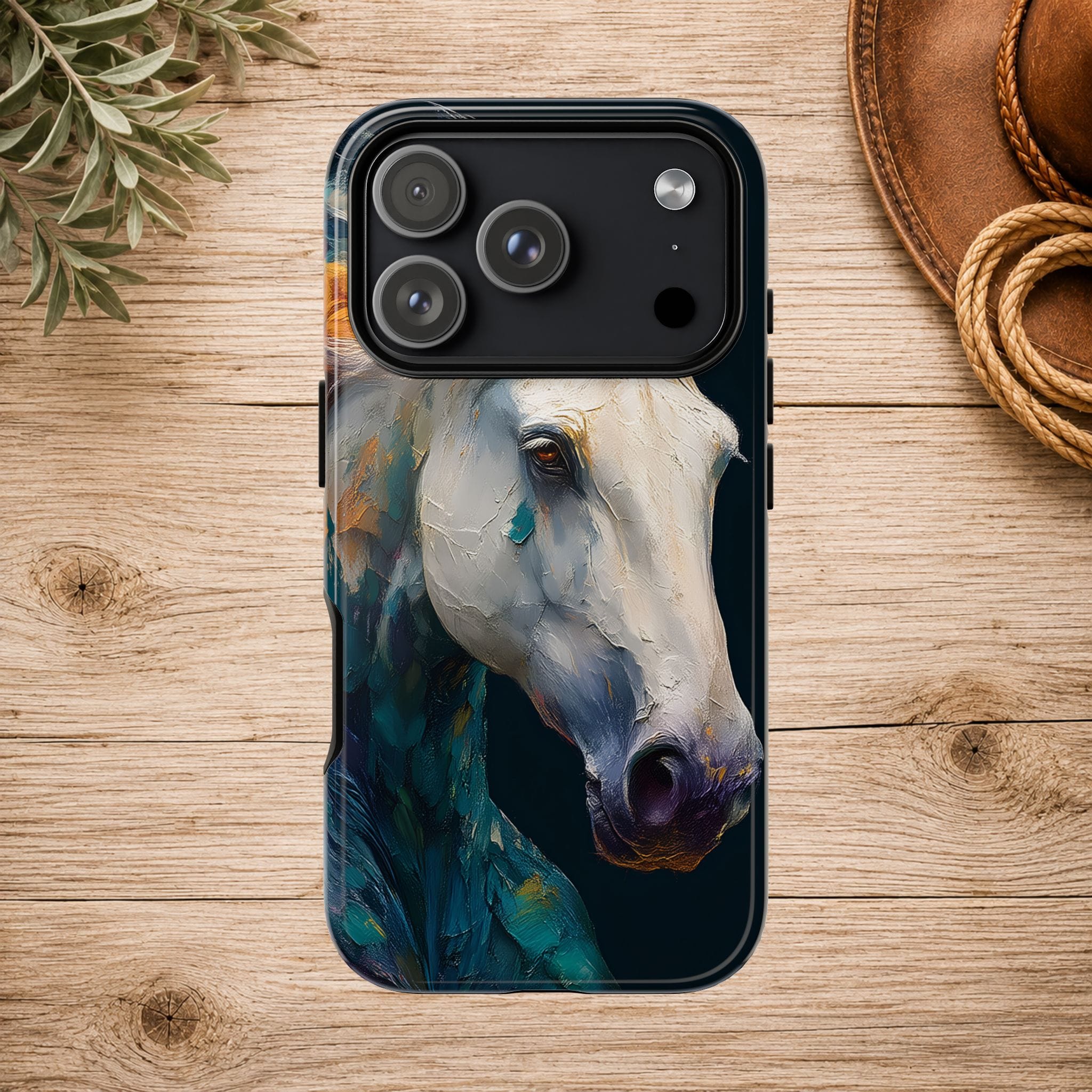 White Horse Art Phone Case