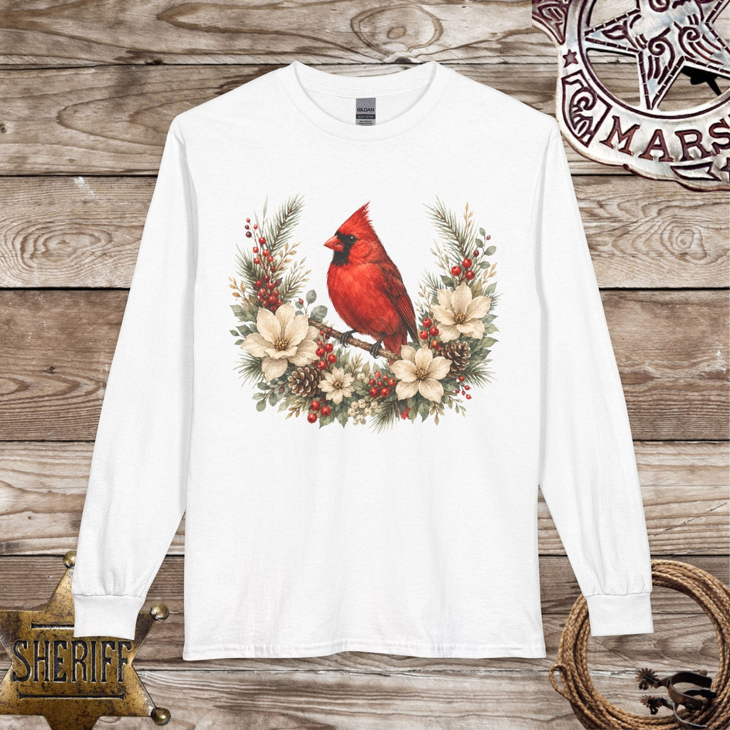 Cardinal Wreath Long Sleeve Shirt