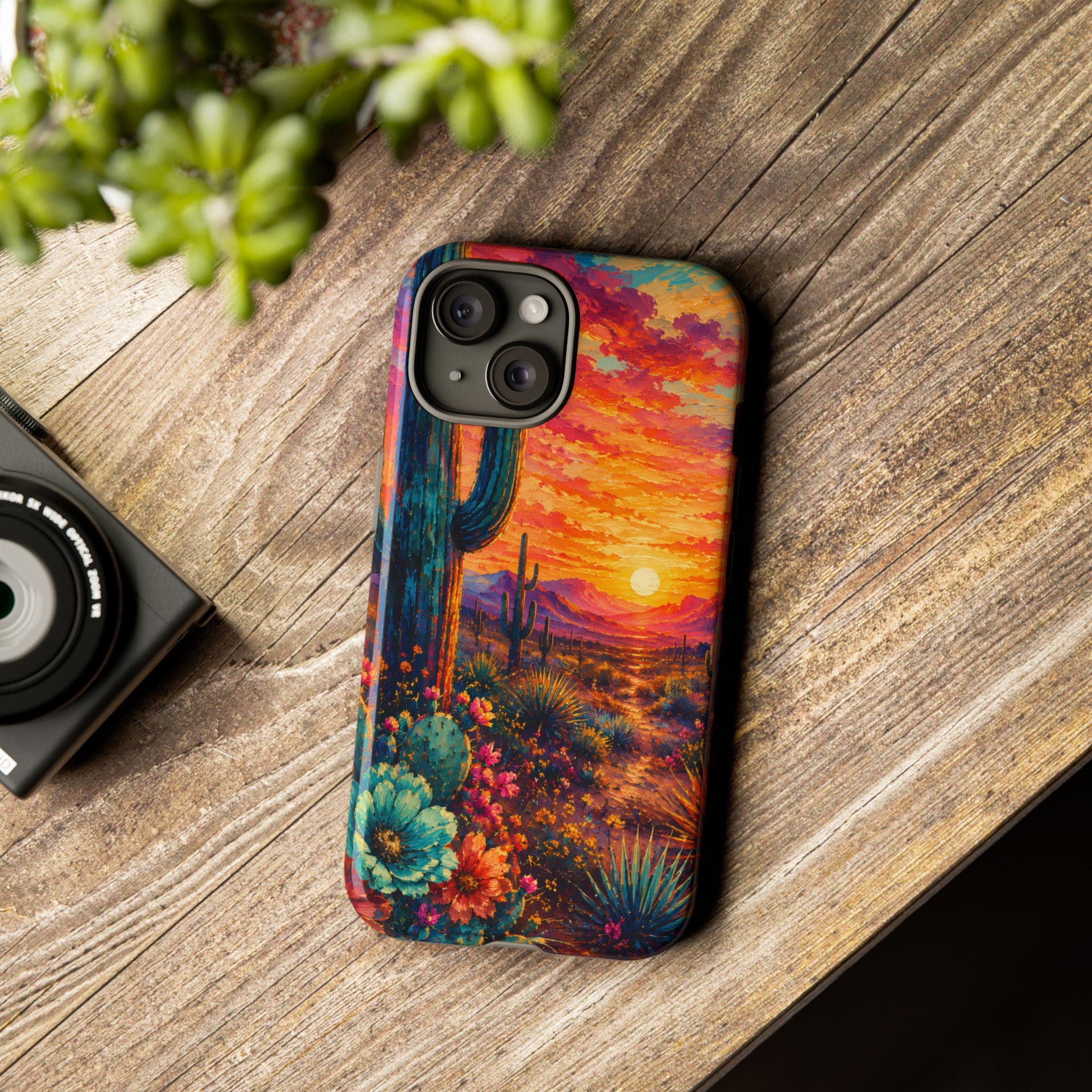 Desert Sunset Bloom Western Phone Case