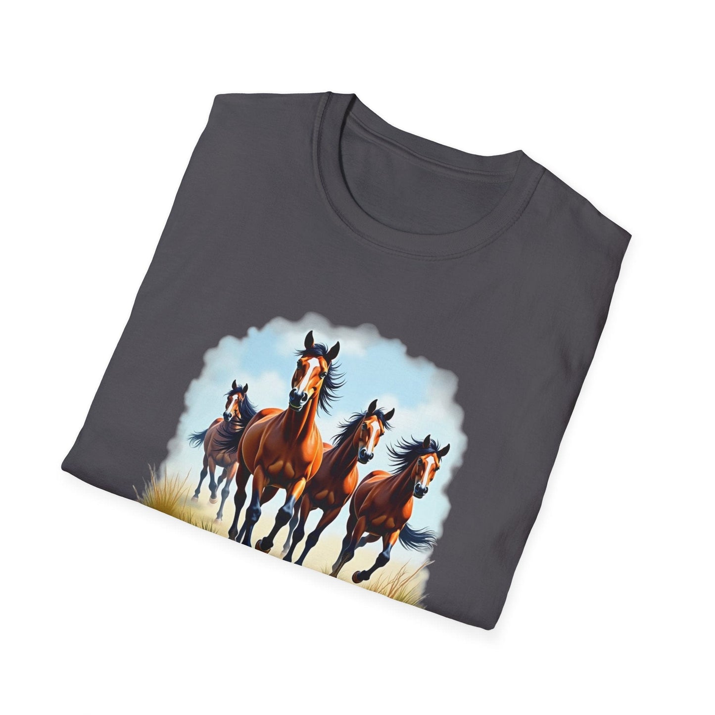 Softstyle  Unisex T-Shirt: Galloping Horses