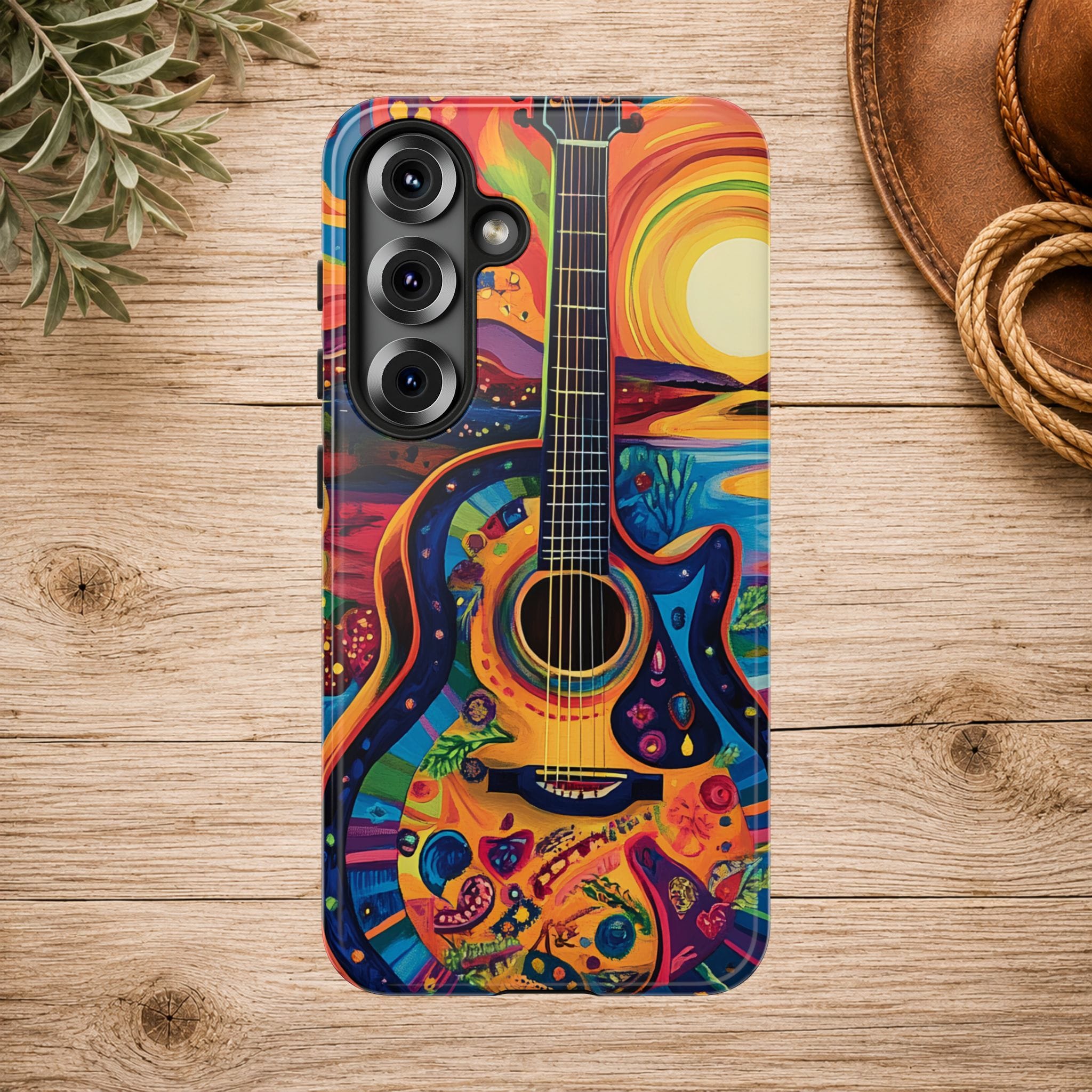 Psychedelic Sunset Guitar Phone Case
