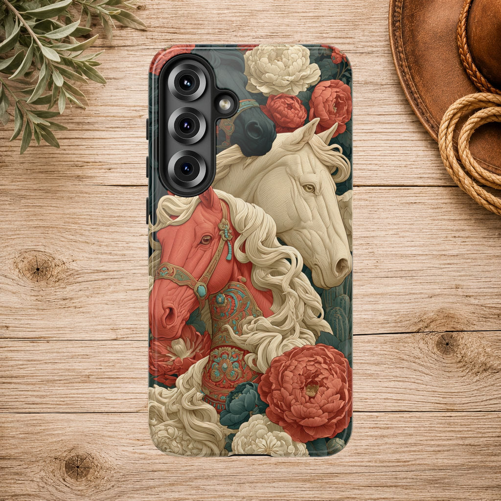Floral Western Horses Phone Case