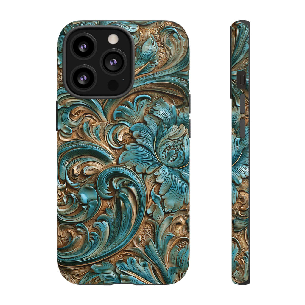 Turquoise  Western Tough Phone Case