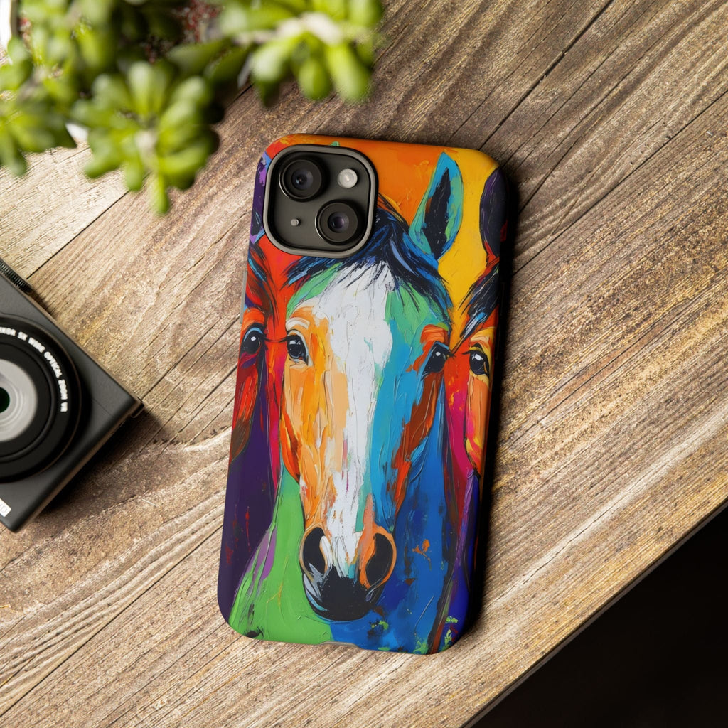 Colorful Horses Head - Phone Case