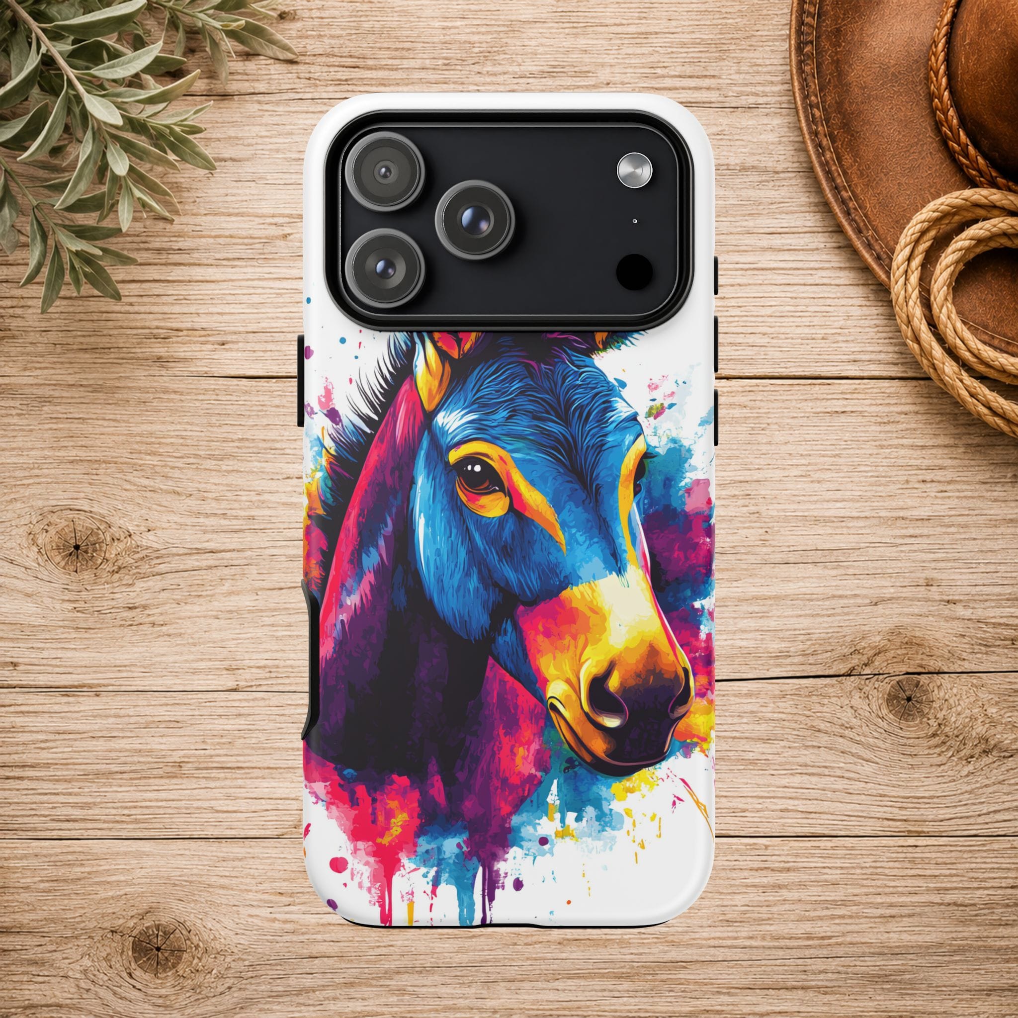 Color Splash Donkey Phone Case