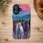 Wild Horses Sunset Mountain Phone Case