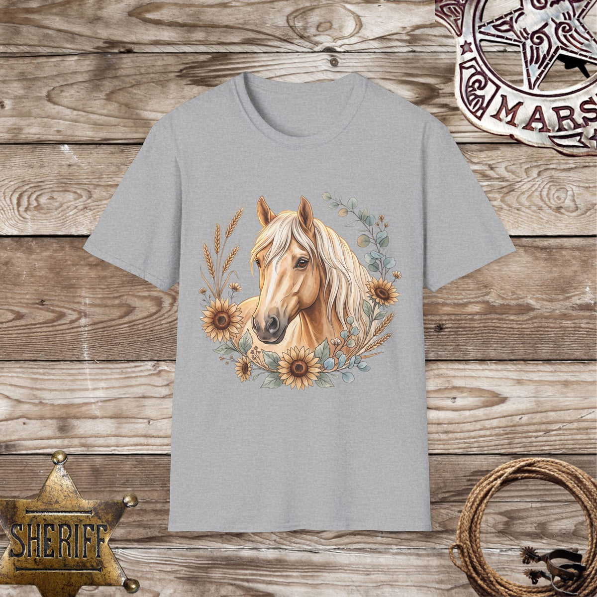 Palomino Horse & Sunflower T-Shirt