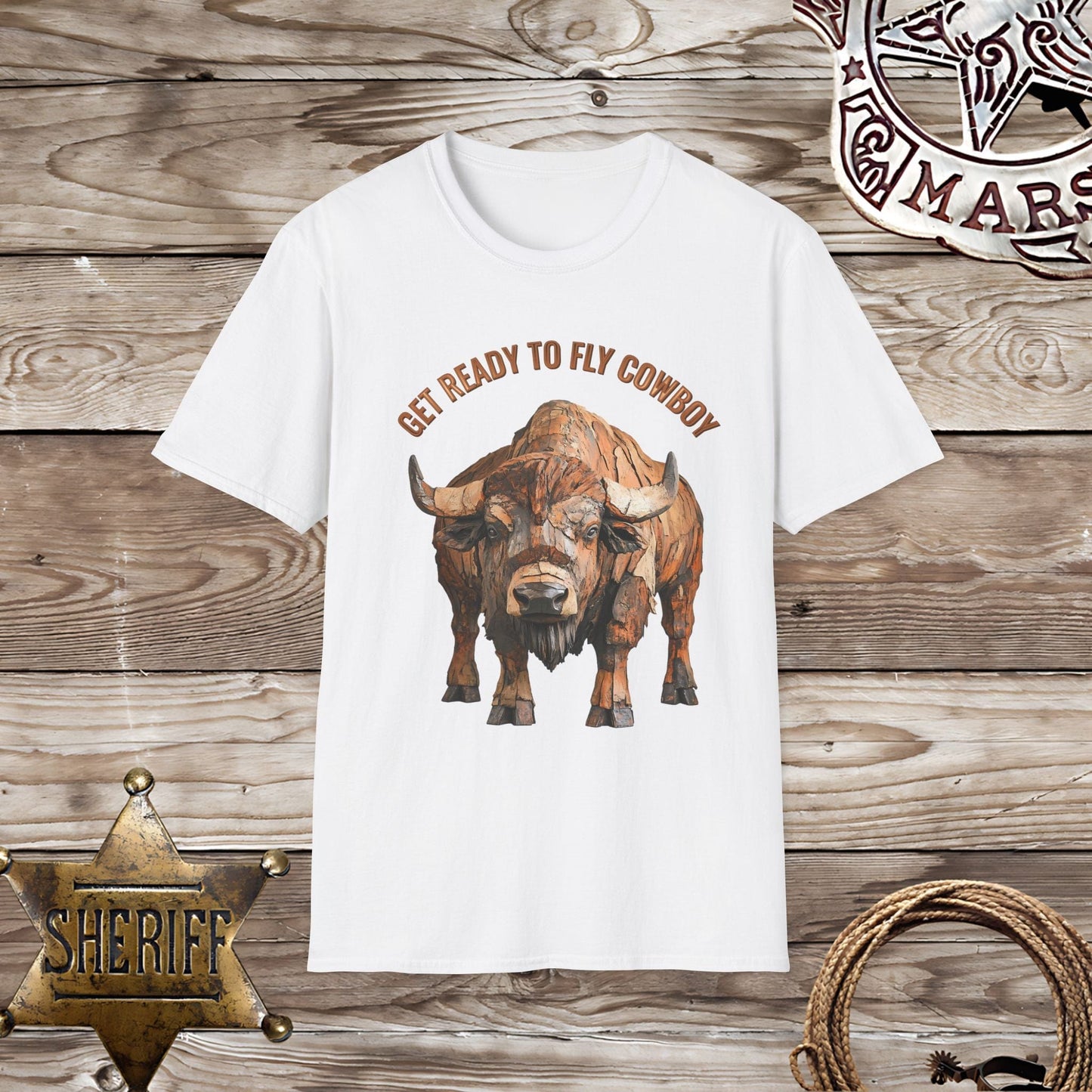 Softstyle Unisex T-Shirt -Wooden Bull