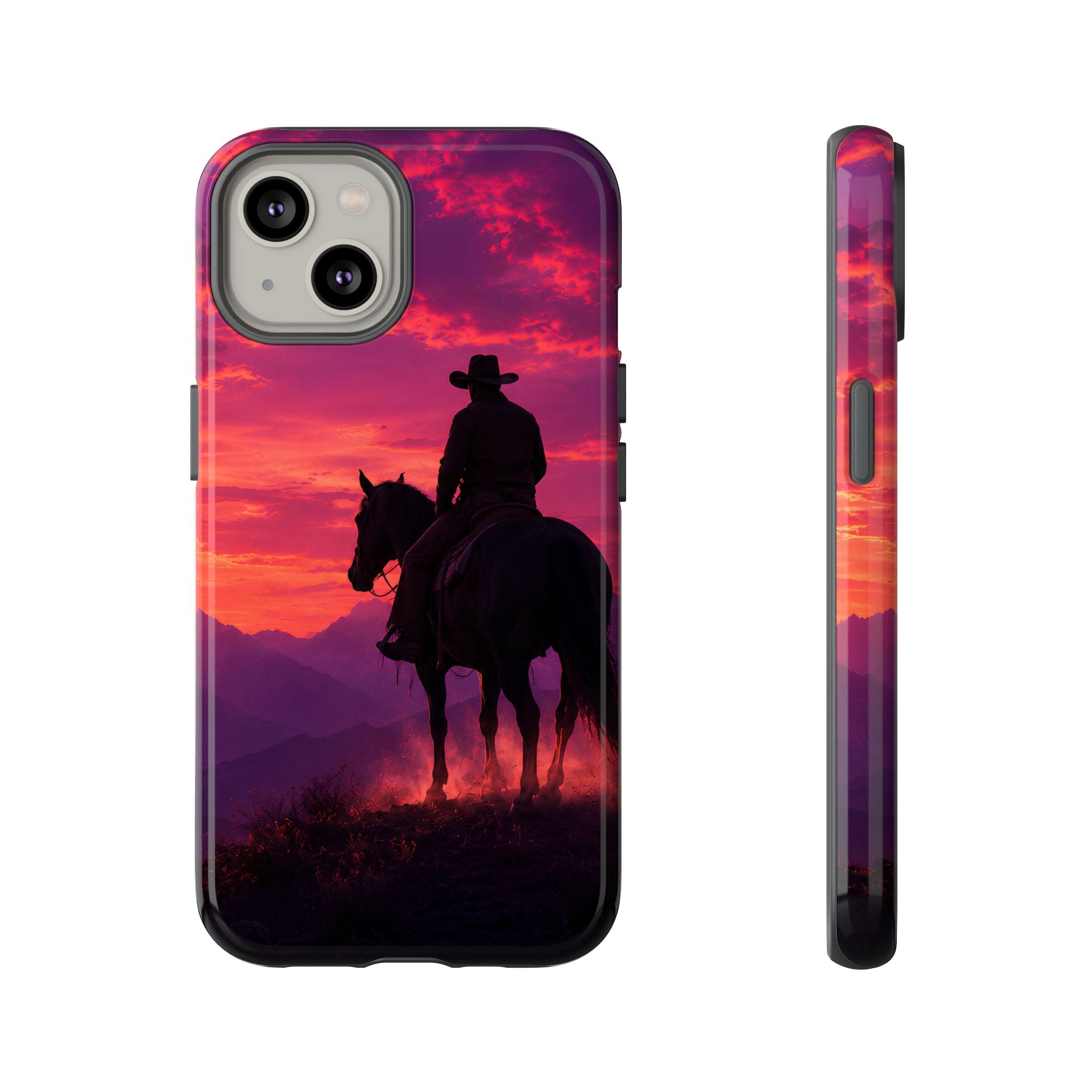 Cowboy Sunset Horseback Phone Case
