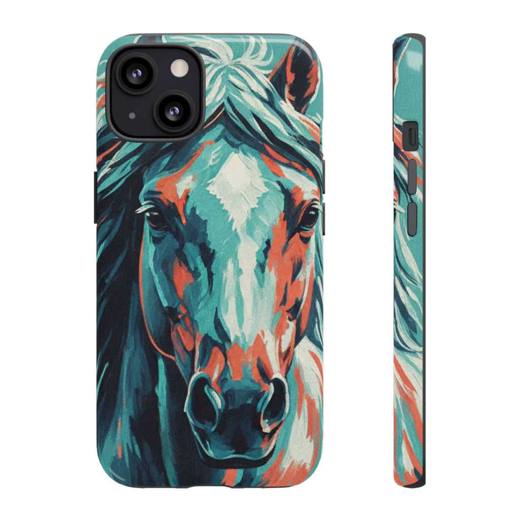 Colorful Horse Head – Turquoise