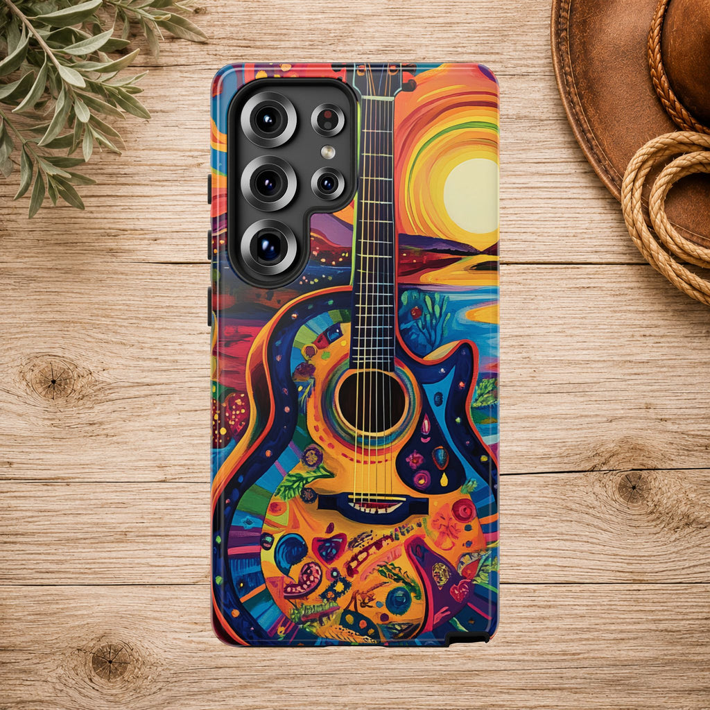 Psychedelic Sunset Guitar Phone Case