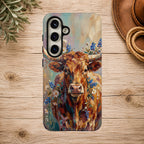 Texas Bluebonnet Longhorn Phone Case