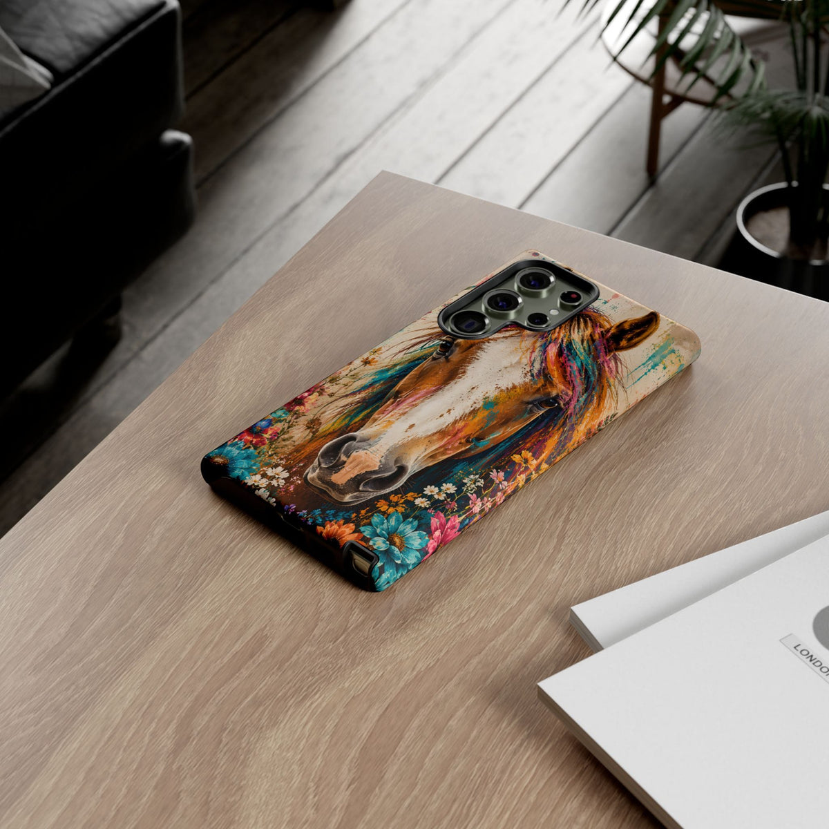 Boho Wildflower Horse Phone Case