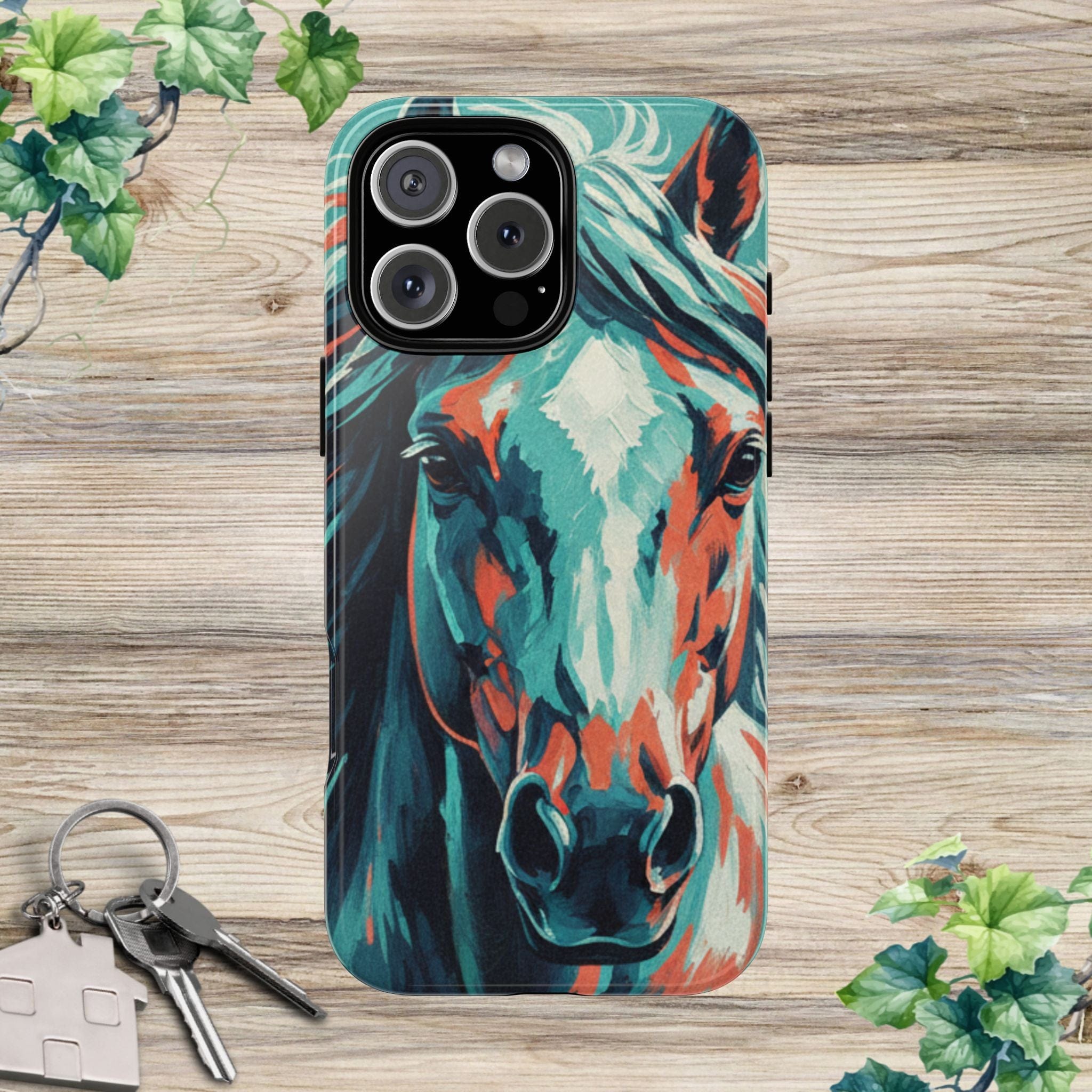Colorful Horse Head – Turquoise
