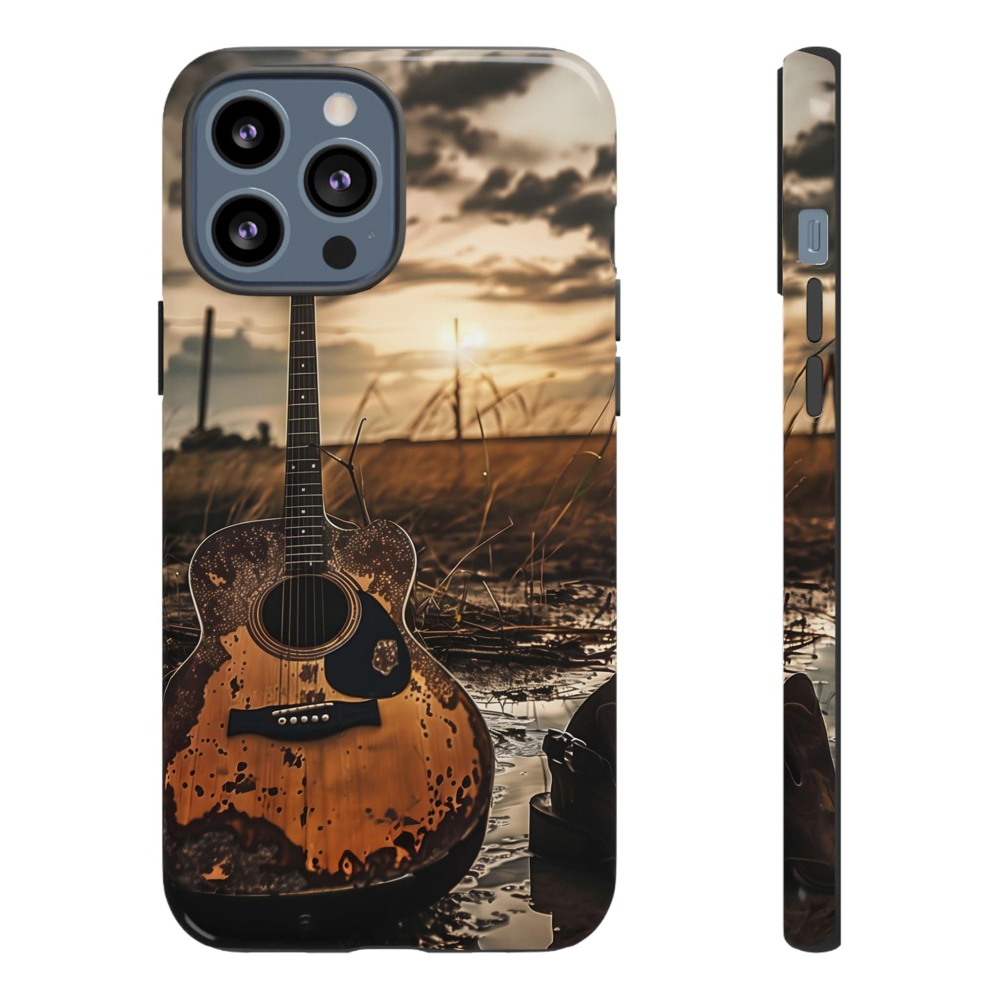 Guitar in a Wet Field -Phone Case