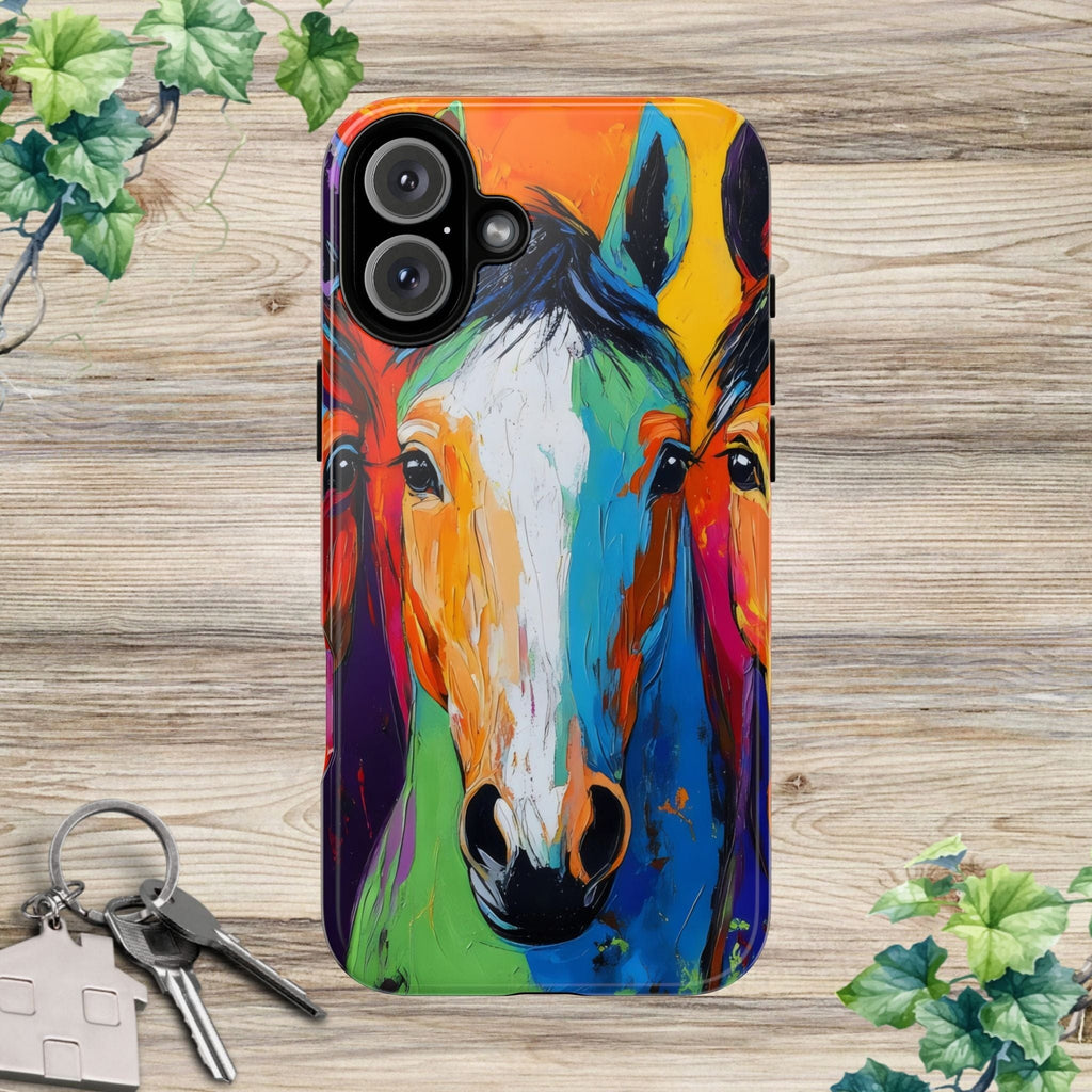 Colorful Horses Head - Phone Case