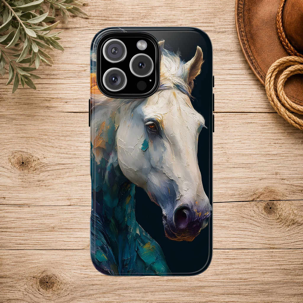 White Horse Art Phone Case