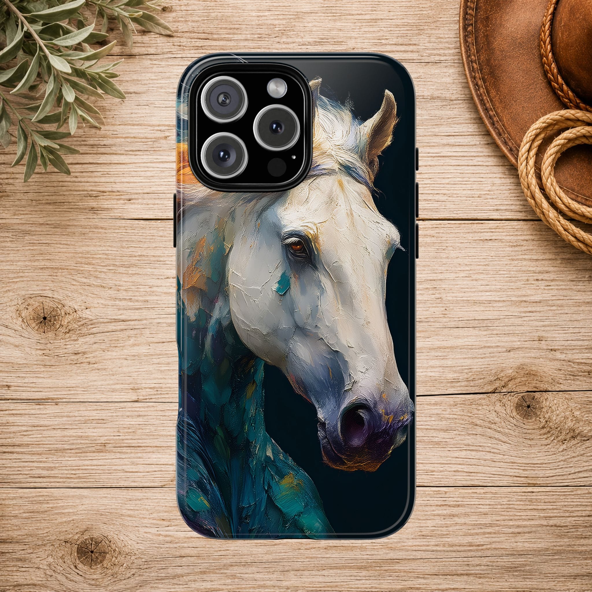 White Horse Art Phone Case