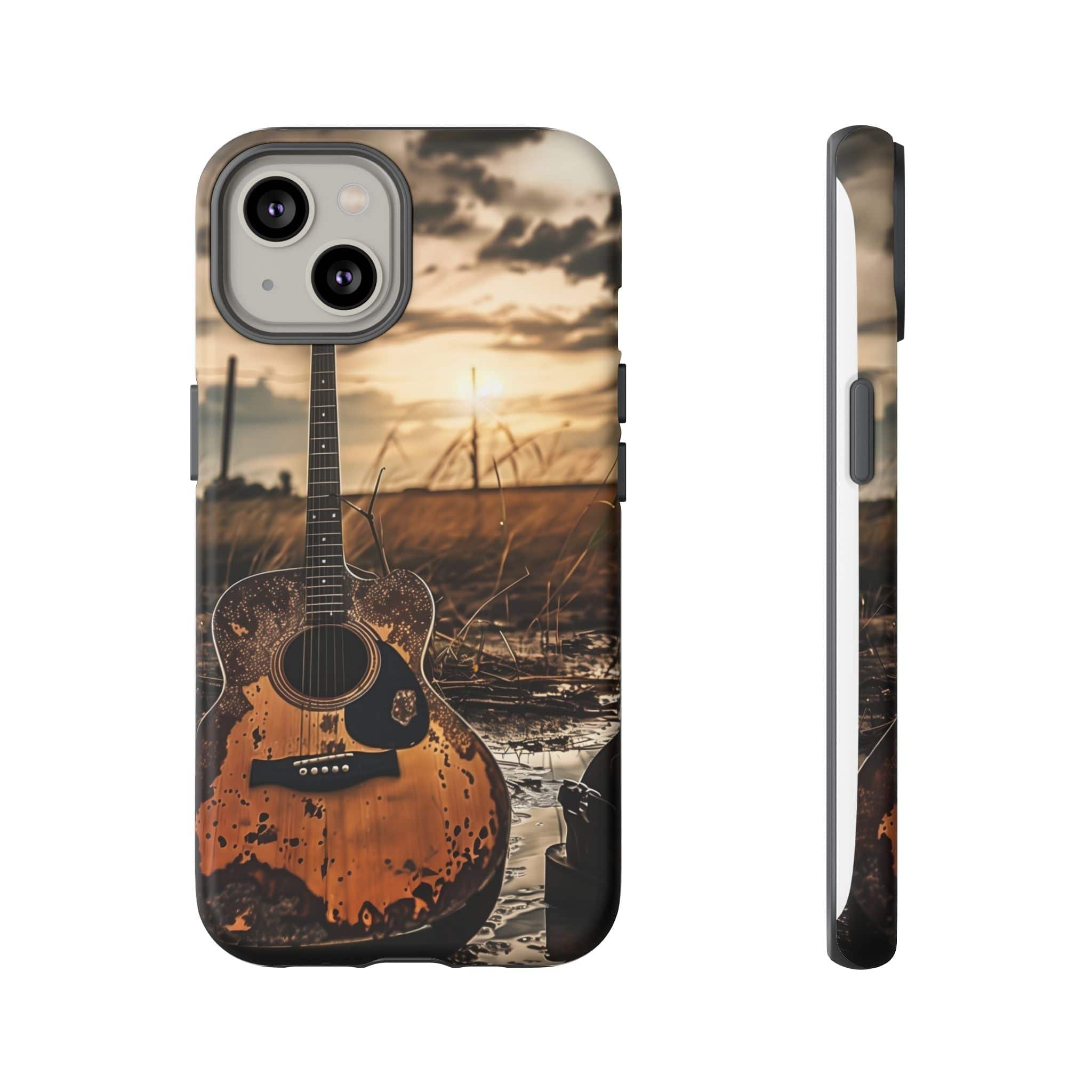 Guitar in a Wet Field -Phone Case