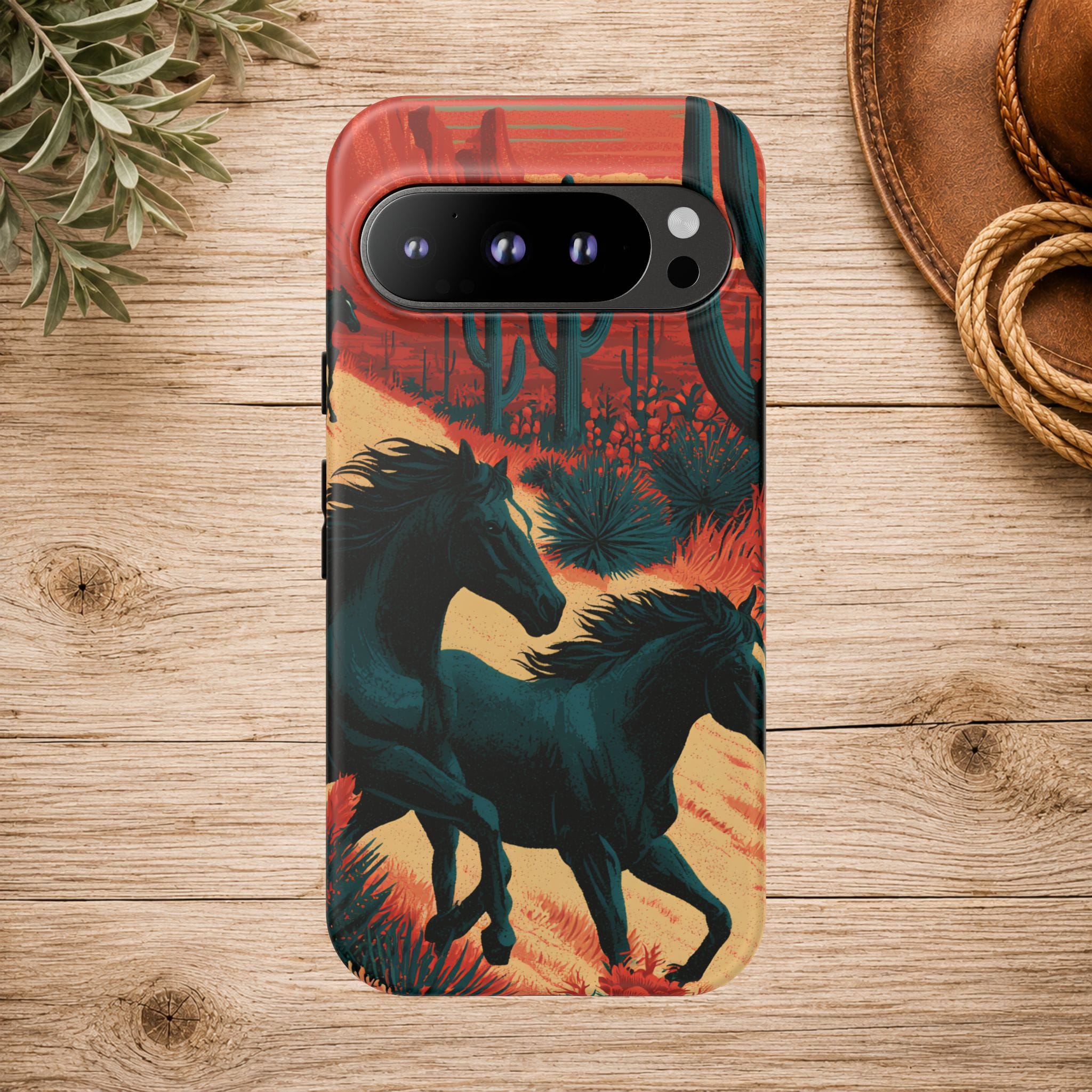 Desert Run Wild Horse Phone Case